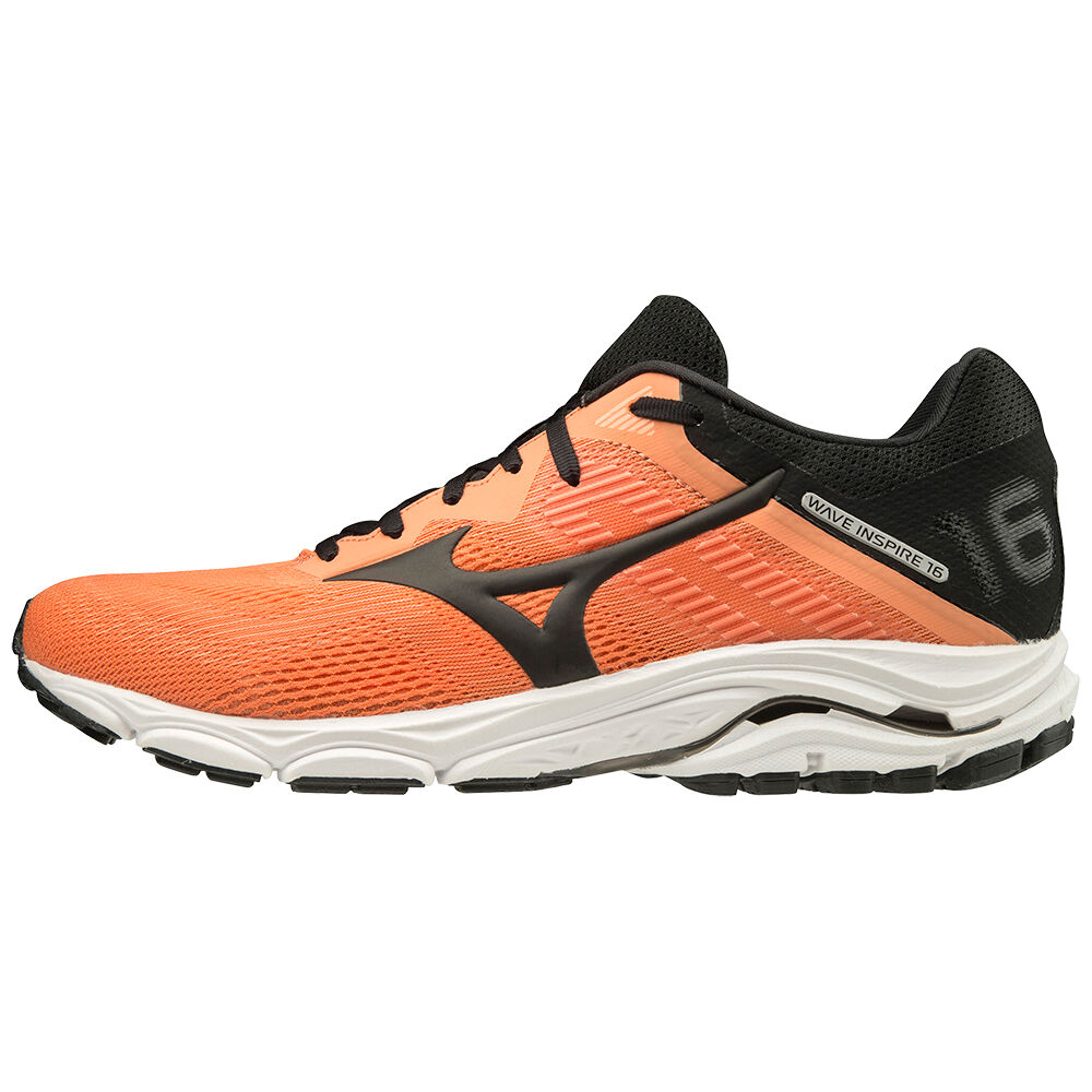 Tenis Para Correr Mizuno Wave Inspire 16 Para Hombre Naranjas/Negros 1968203-KN